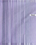 Traditional Kovai Cotton Saree with Woven Checks and Stripes - Lavender