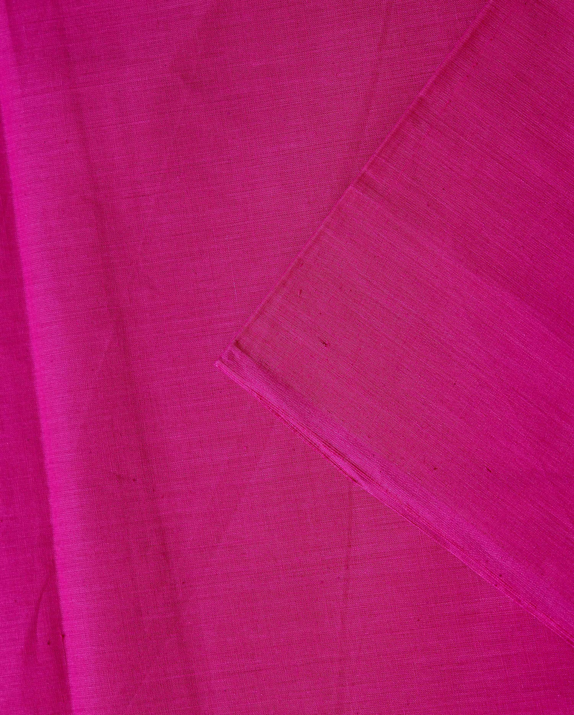 Women's Handloom Cotton Unstitched Salwar Suit Material with Geometric Woven Dupatta - Red