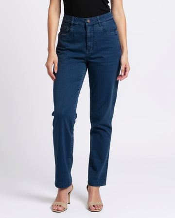 Women's Straight Leg Jeans - Blue