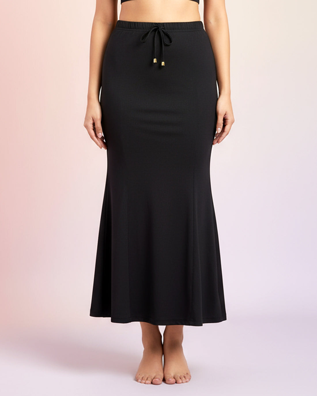 Women's Seamless Body Shaper Innerwear with High-Waist Tummy Control and Slim Fit Design - Black