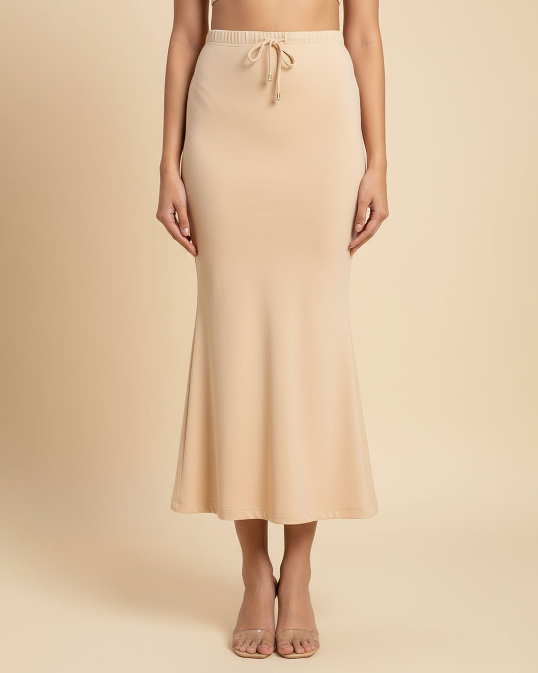 Women's Seamless Body Shaper Innerwear with High-Waist Tummy Control and Slim Fit Design - Cream-