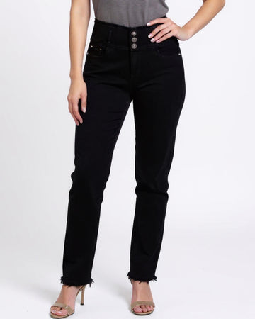 Women's High-Waist Slim Fit Jeans - Black