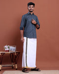 elegant-mens-ethnic-full-sleeve-shirt-dhoti-set-with-traditional-border-blue-three