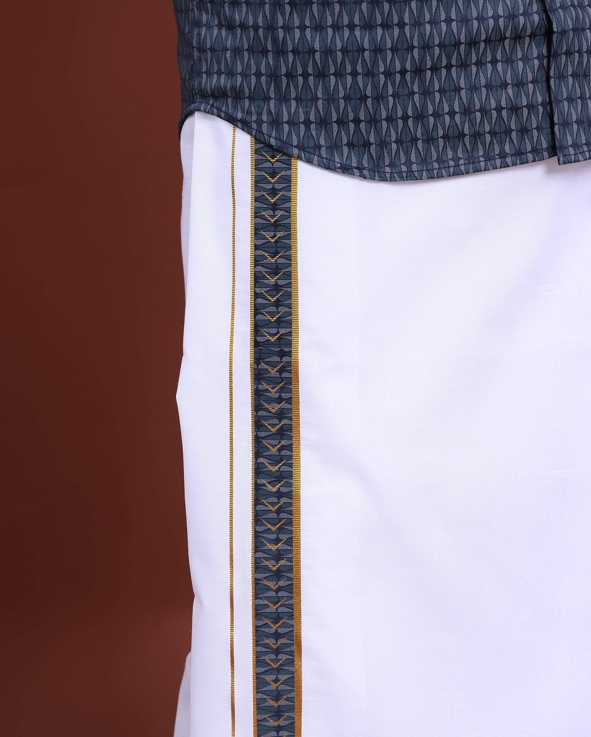 elegant-mens-ethnic-full-sleeve-shirt-dhoti-set-with-traditional-border-blue-two
