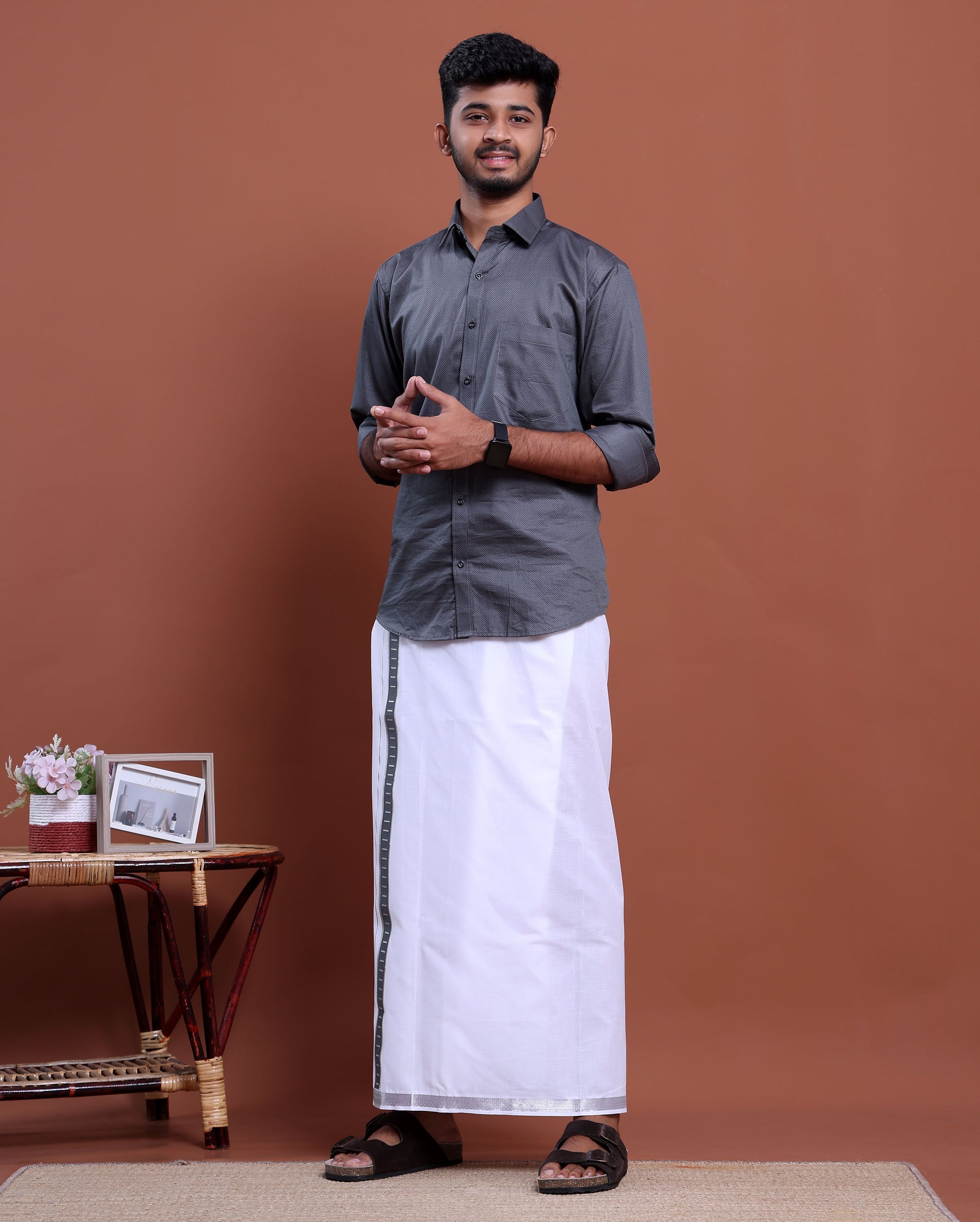 elegant-mens-ethnic-full-sleeve-shirt-dhoti-set-with-traditional-border-grey-Twelve