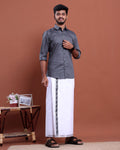 elegant-mens-ethnic-full-sleeve-shirt-dhoti-set-with-traditional-border-grey-ten