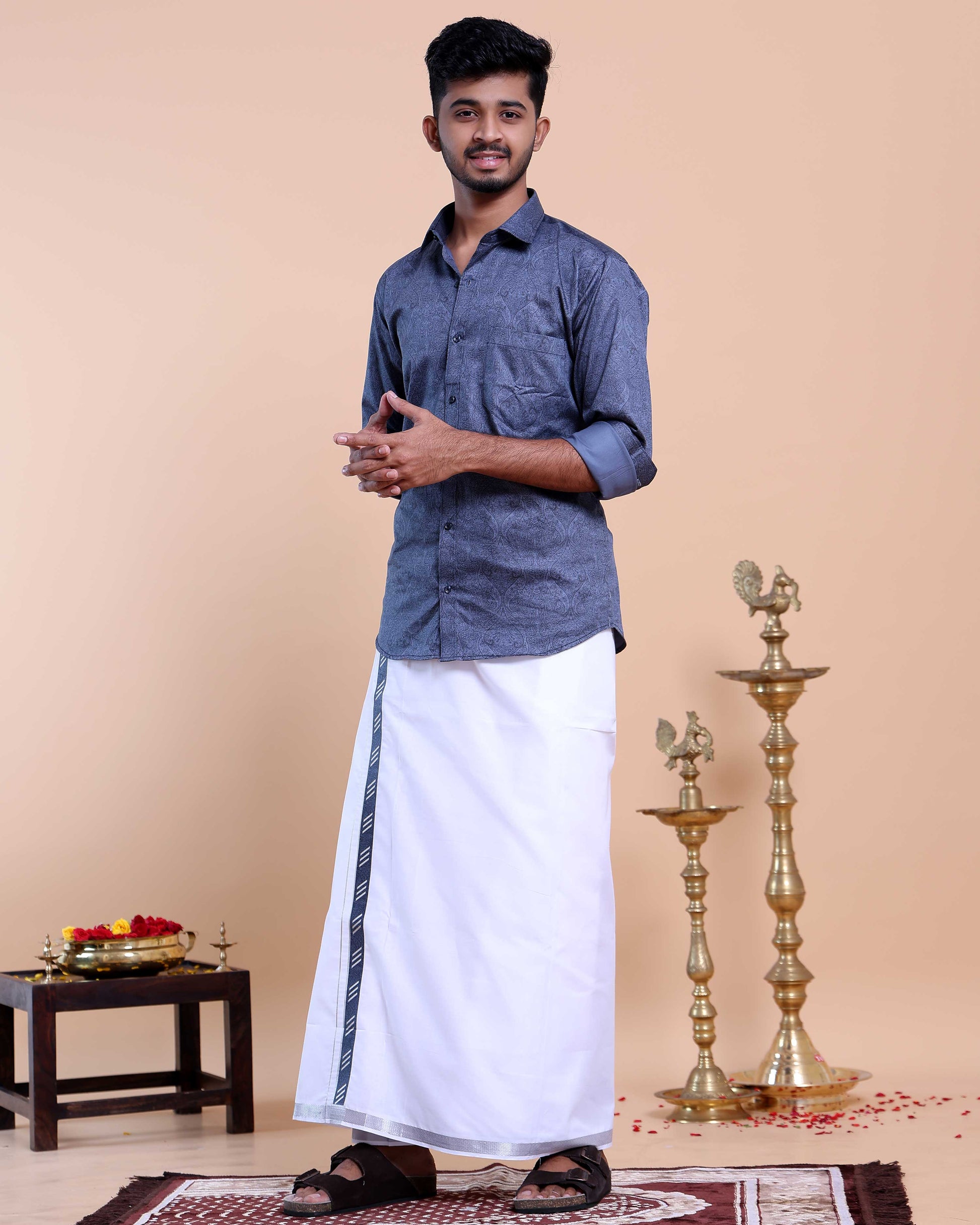 elegant-mens-ethnic-full-sleeve-shirt-dhoti-set-with-zari-border-blue-eleven