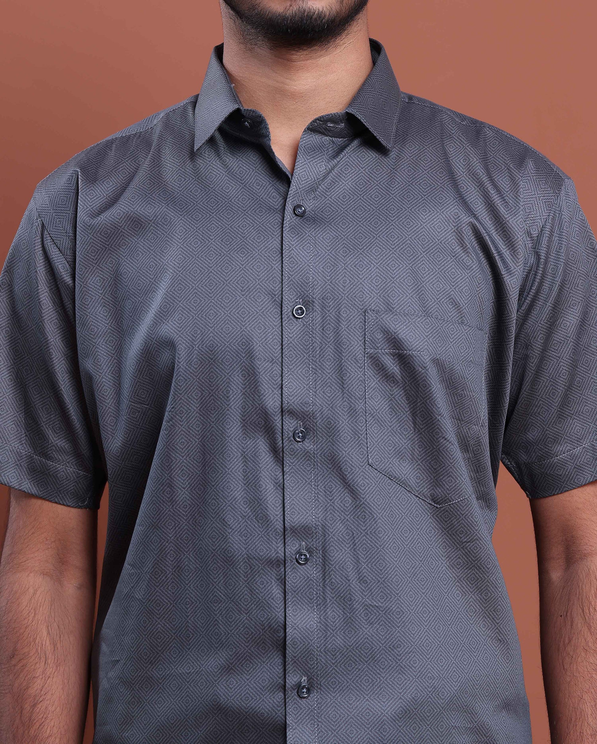 elegant-mens-ethnic-half-sleeve-shirt-dhoti-set-with-traditional-border-grey-one