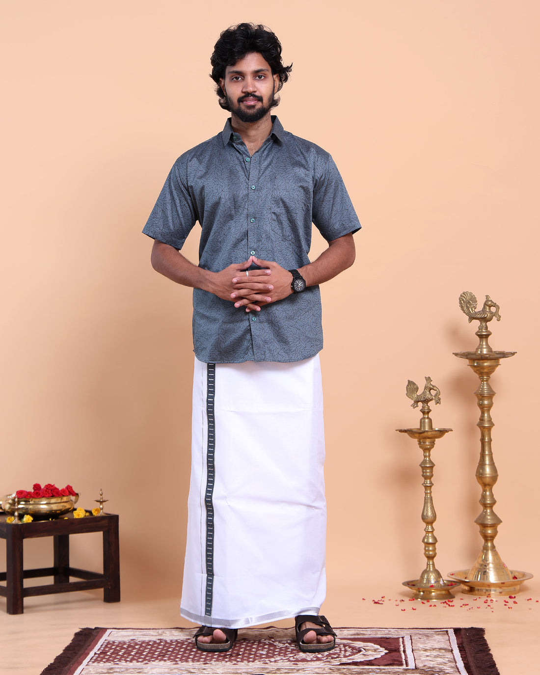 elegant-mens-traditional-shirt-and-dhoti-set-with-woven-border-grey-one