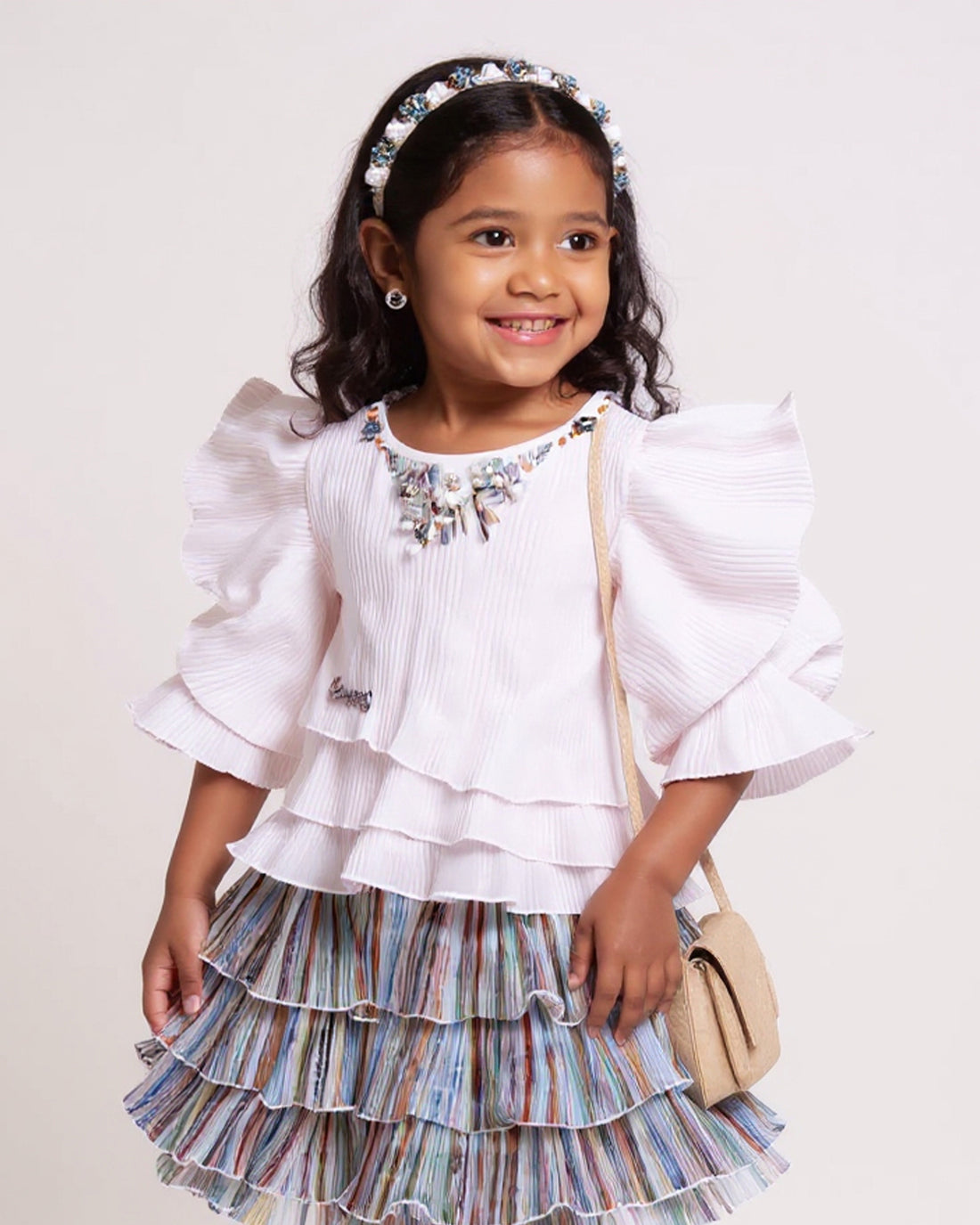 Multi Colour Girls Western Wear Set