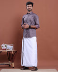 mens-full-sleeve-shirt-and-traditional-dhoti-set-with-designer-border-purple-eleven