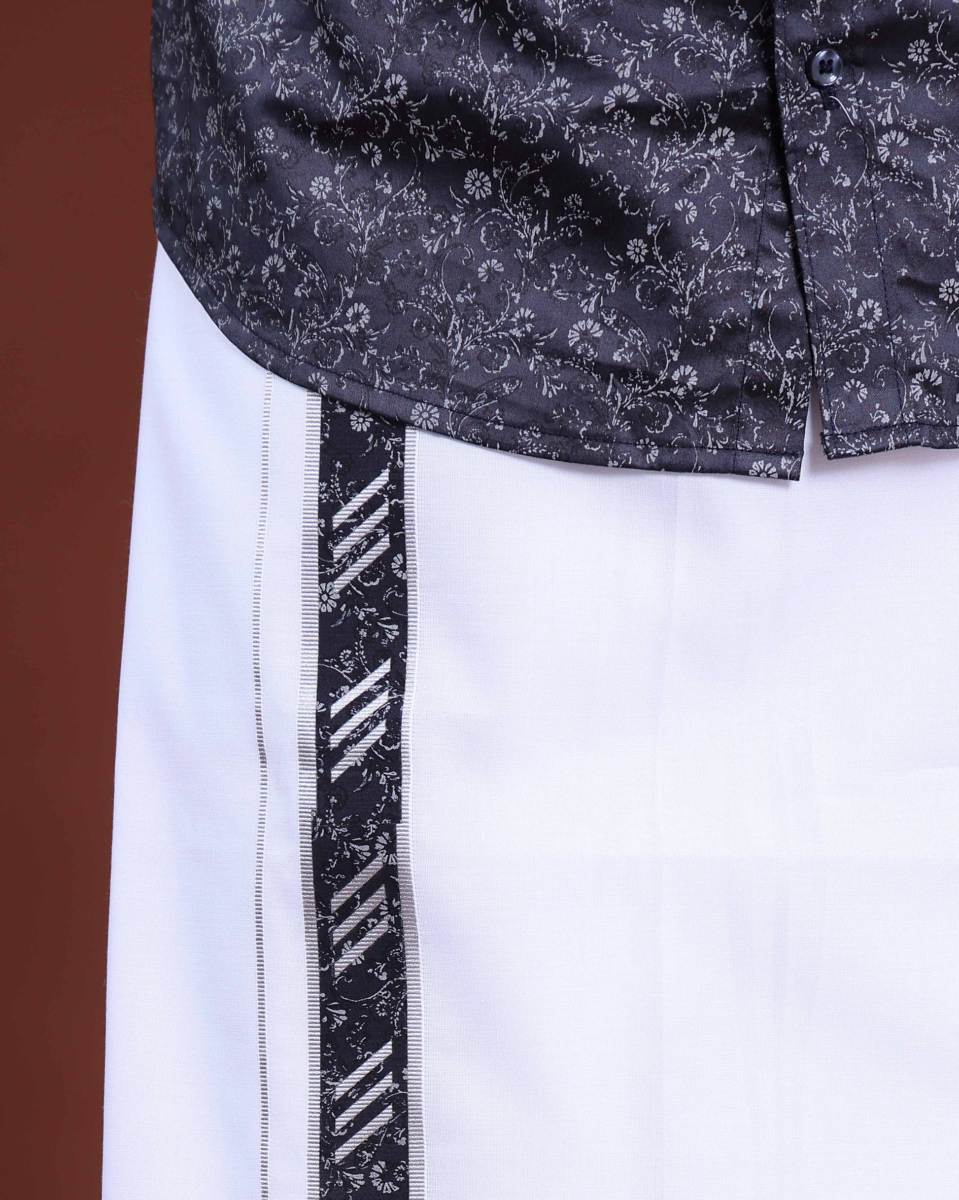 mens-half-sleeve-shirt-and-traditional-dhoti-set-with-designer-border-navy-blue-one