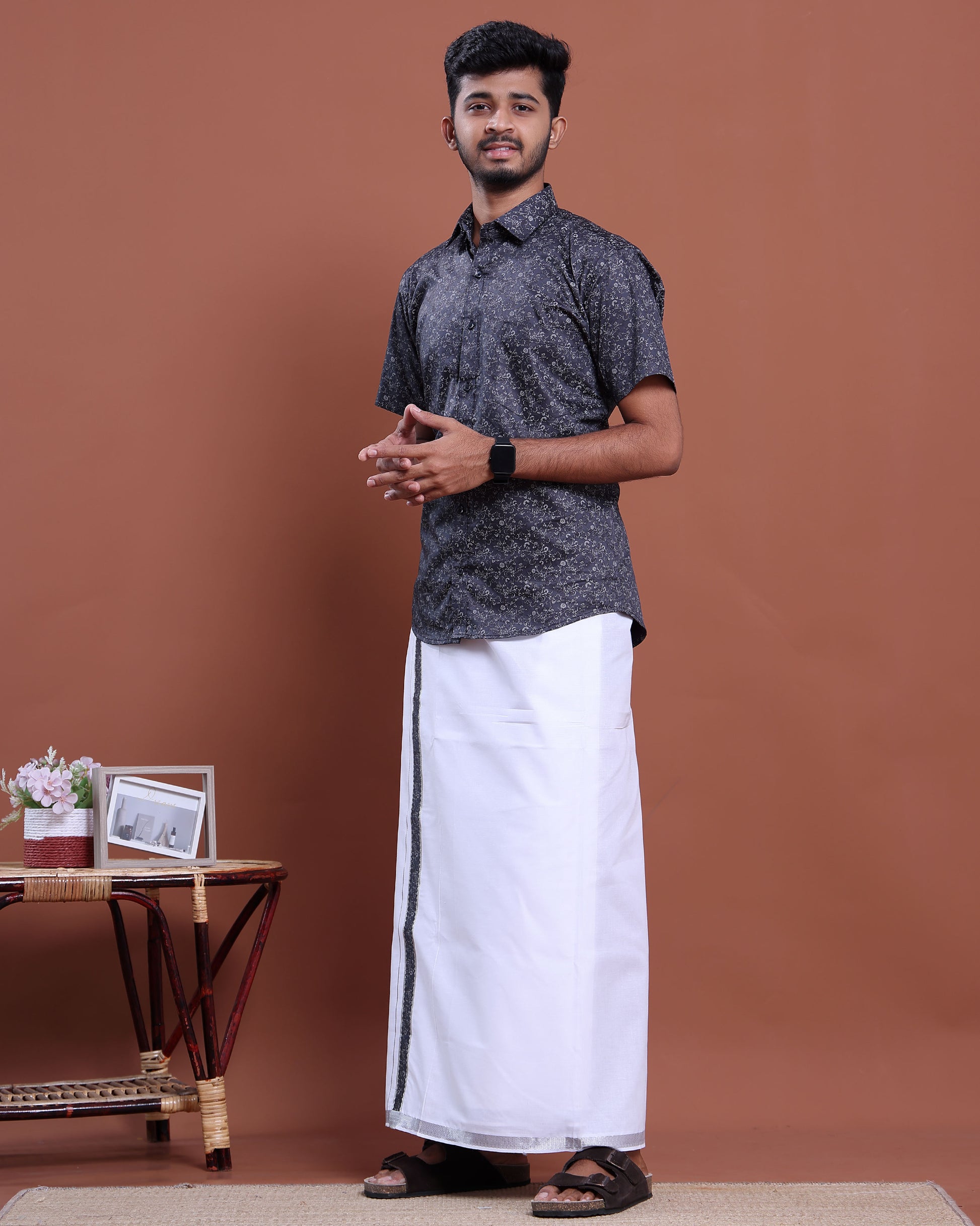 mens-half-sleeve-shirt-and-traditional-dhoti-set-with-designer-border-navy-blue-three