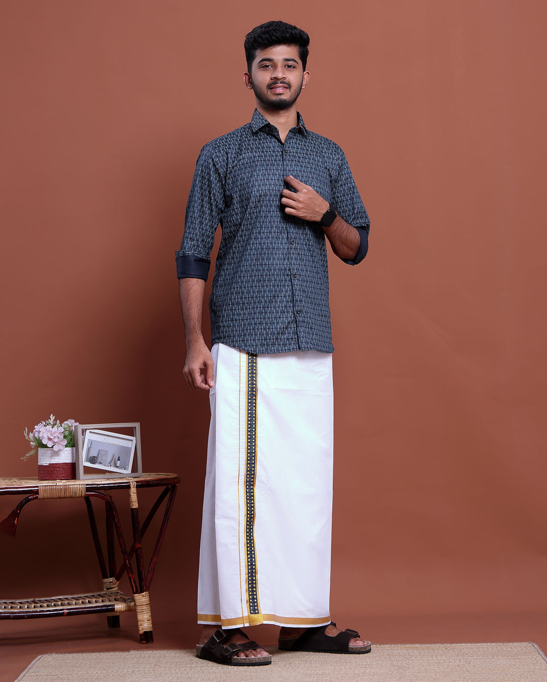 mens-printed-full-sleeve-shirt-and-traditional-dhoti-set-with-designer-border-blue-one