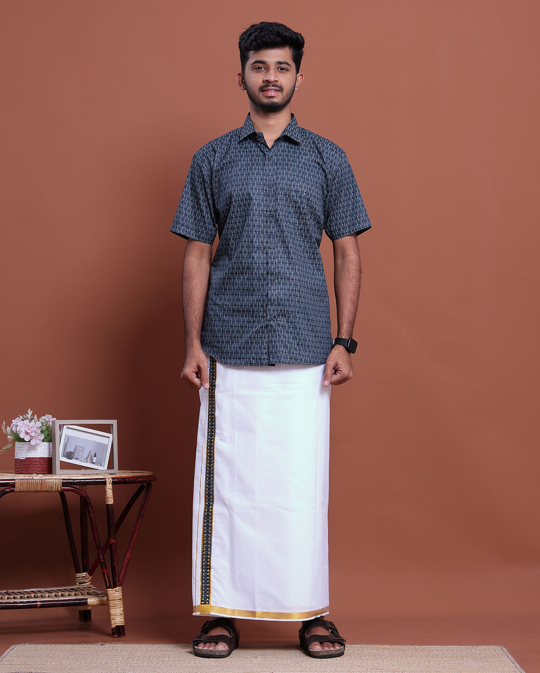 mens-printed-half-sleeve-shirt-and-traditional-dhoti-set-with-designer-border-blue-three