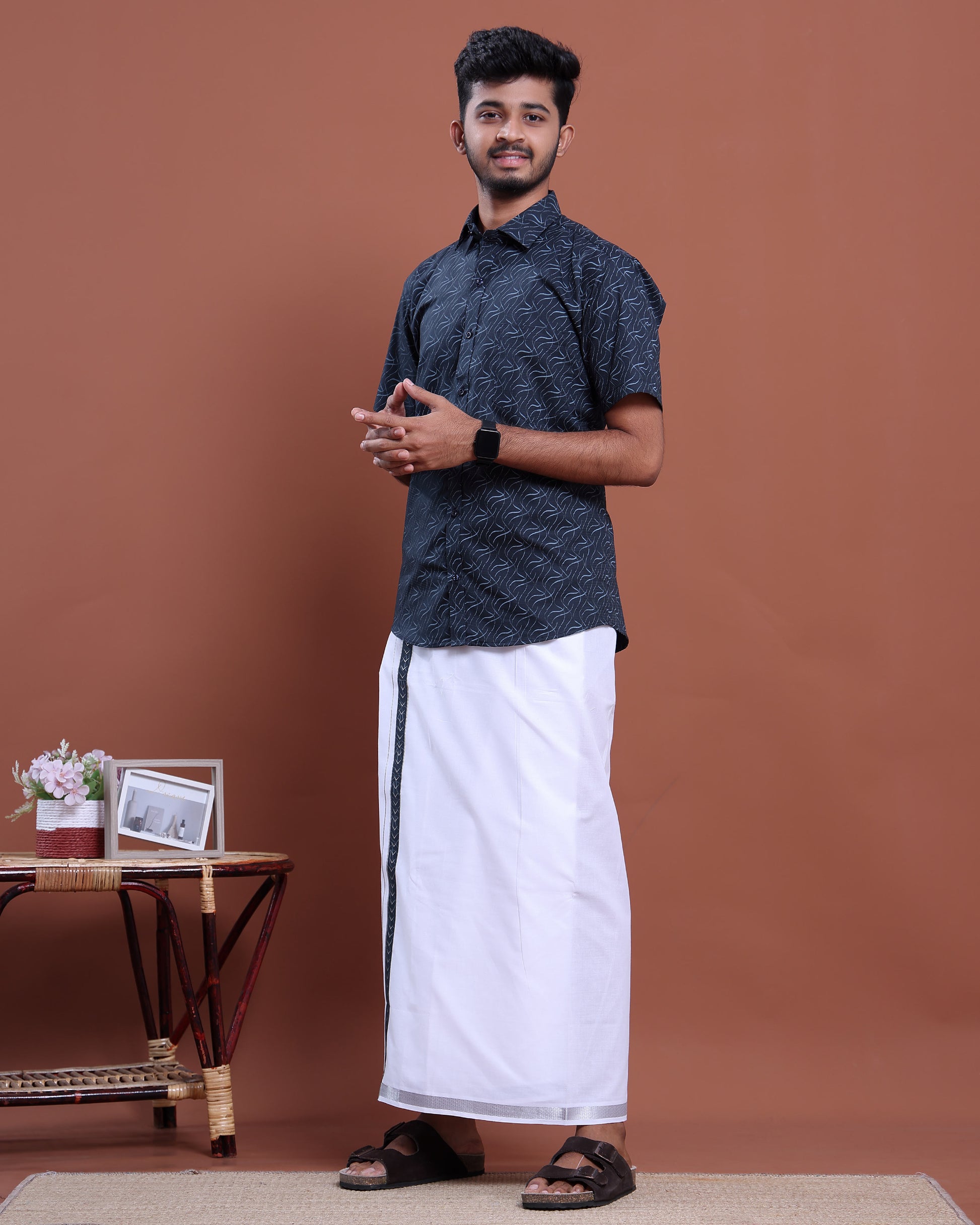 mens-printed-half-sleeve-shirt-and-traditional-dhoti-set-with-designer-border-navy-blue-five