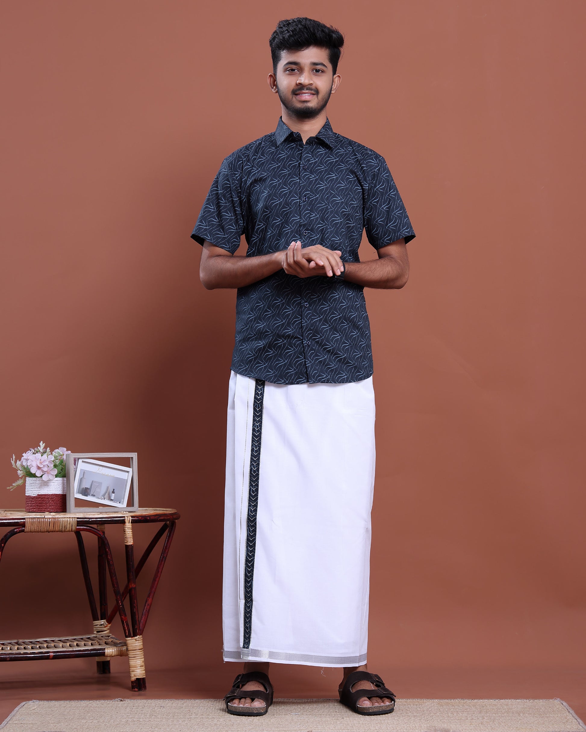 mens-printed-half-sleeve-shirt-and-traditional-dhoti-set-with-designer-border-navy-blue-five