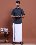 mens-printed-half-sleeve-shirt-and-traditional-dhoti-set-with-designer-border-navy-blue-nine