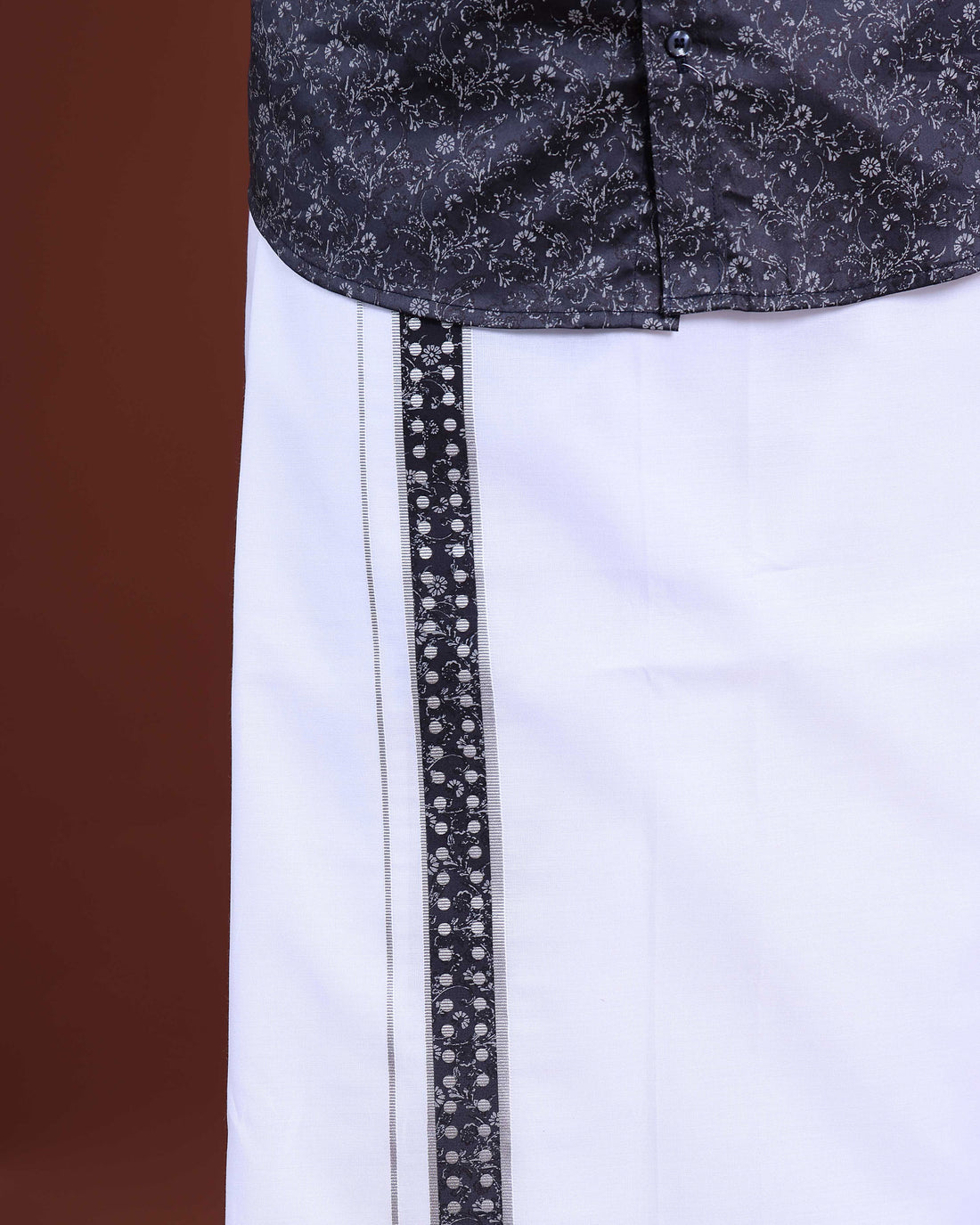 mens-printed-half-sleeve-shirt-and-traditional-dhoti-set-with-designer-border-navy-blue-one