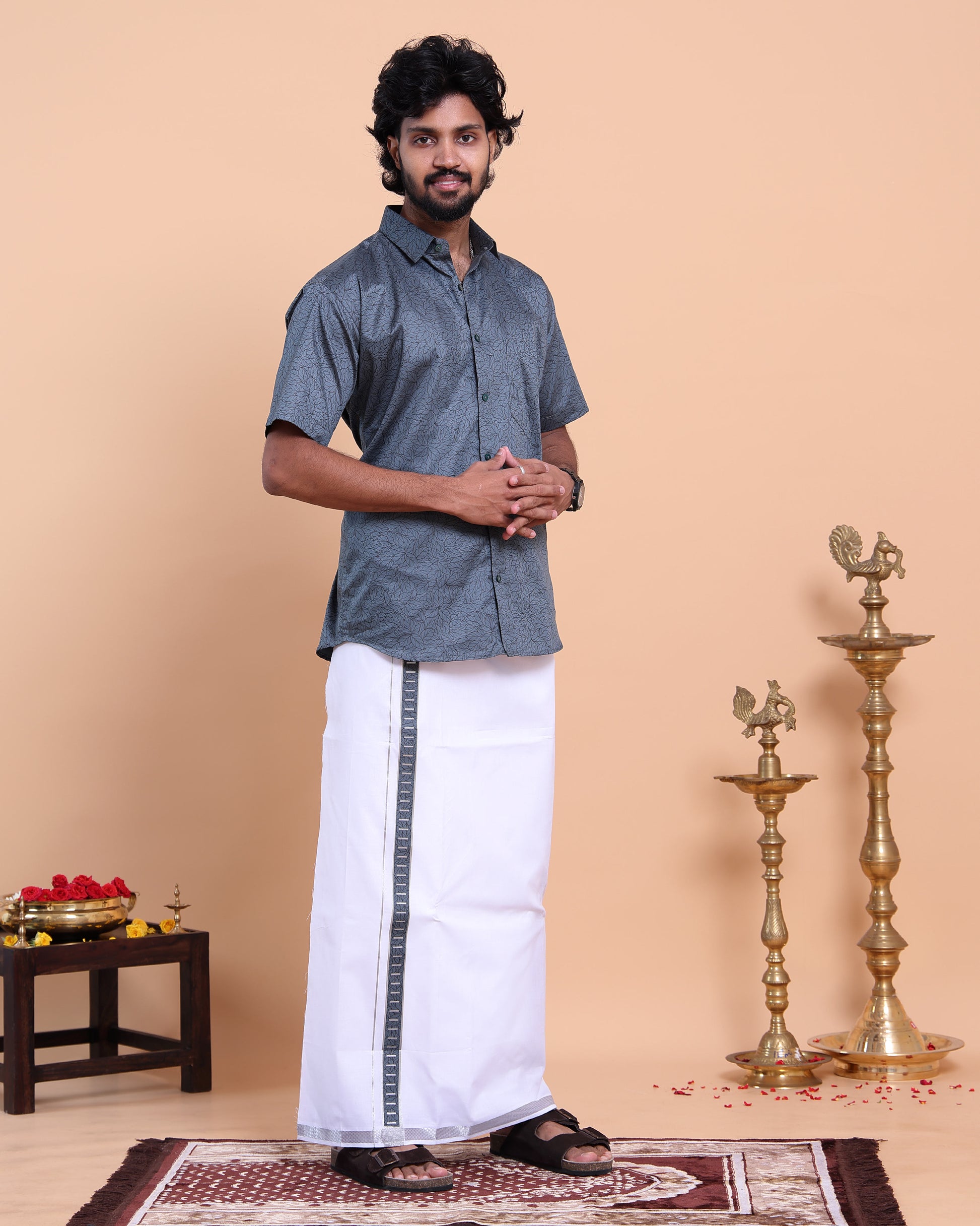 elegant-mens-traditional-shirt-and-dhoti-set-with-woven-border-grey-one