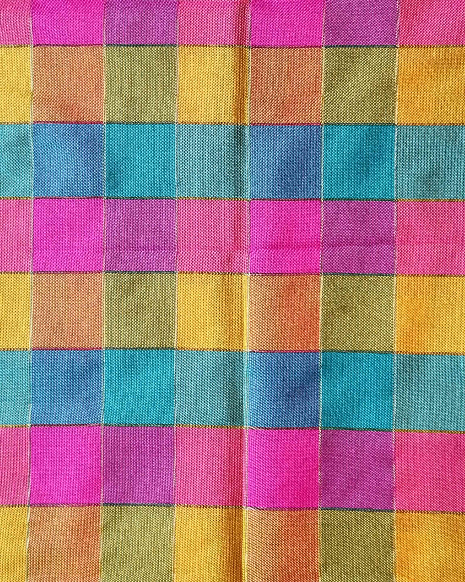 womens-traditional-checked-blouse-material-with-soft-finish-multi-eleven