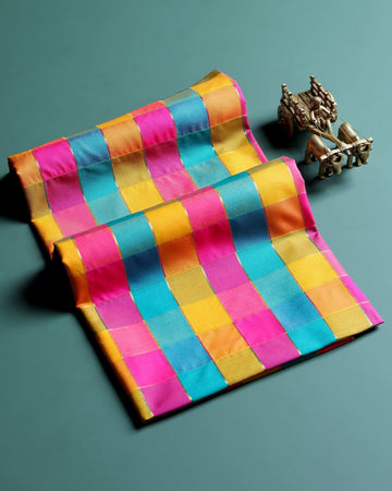 womens-traditional-checked-blouse-material-with-soft-finish-multi-five