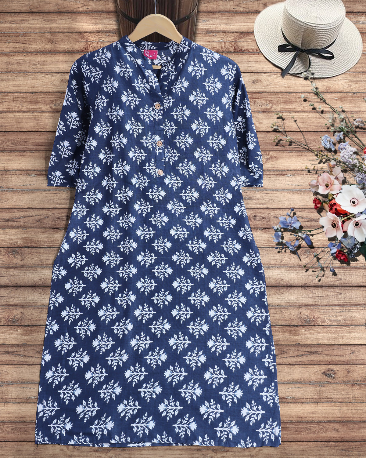 Navy blue colour Top & palazzo set