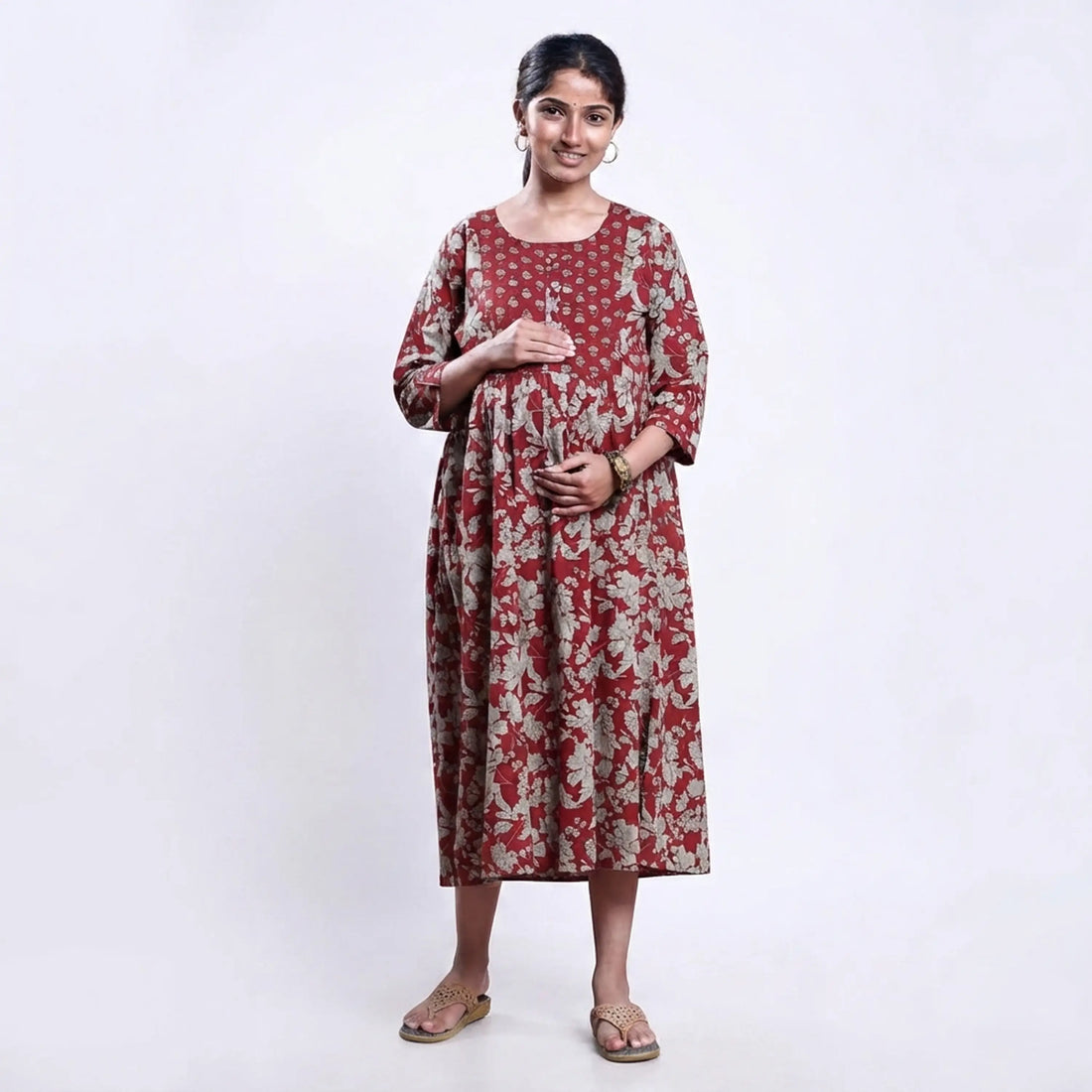 Women’s Printed Maternity Wear With Feeding Zip