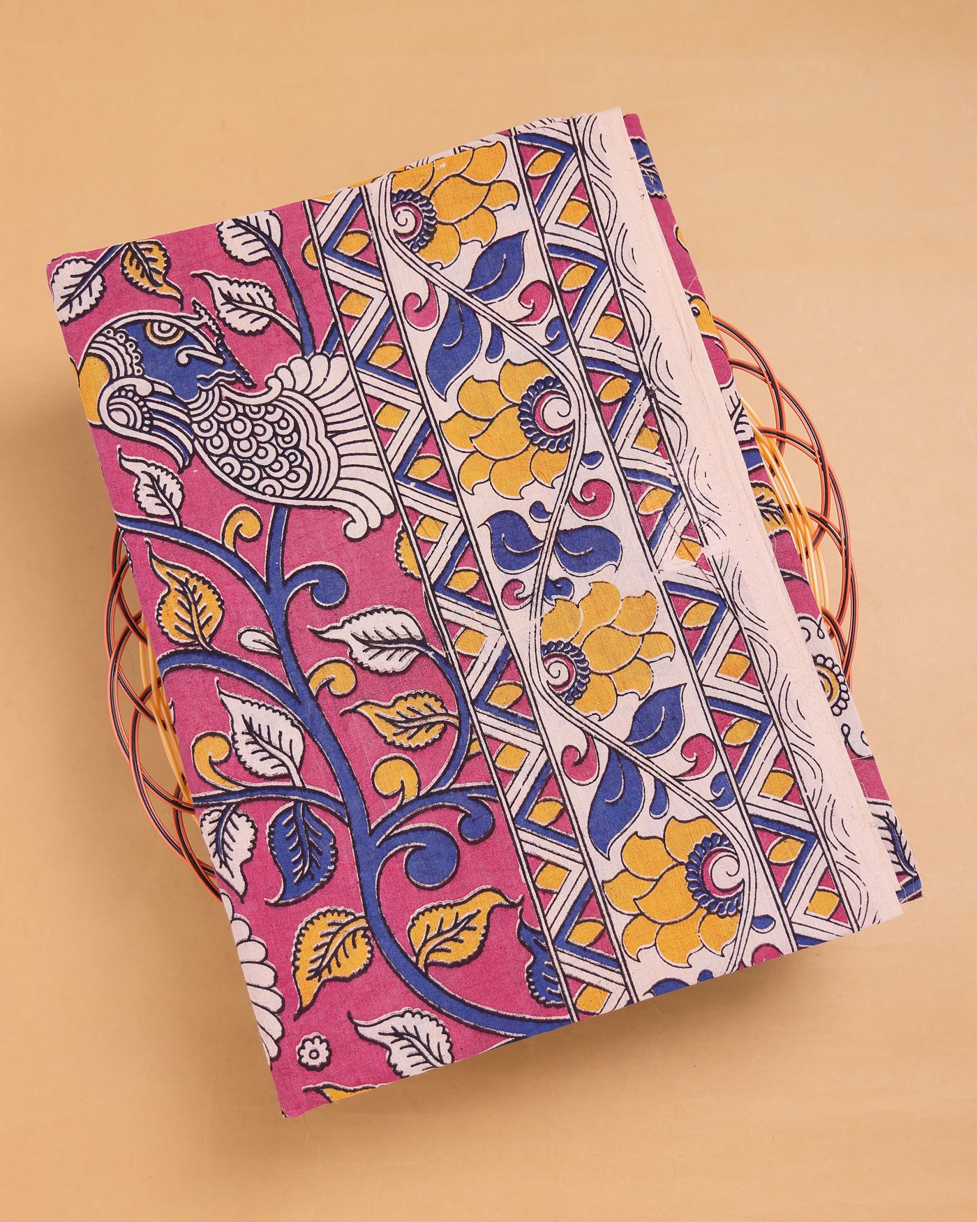 Pink Color Kalamkari Cotton Saree