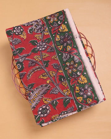 Red Color Kalamkari Cotton Saree