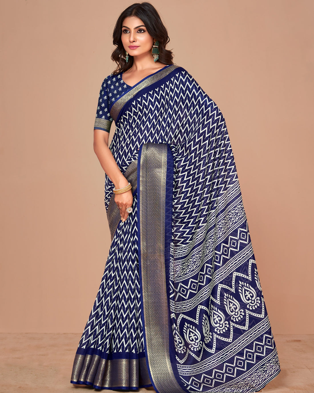 Blue Color Dola Saree 