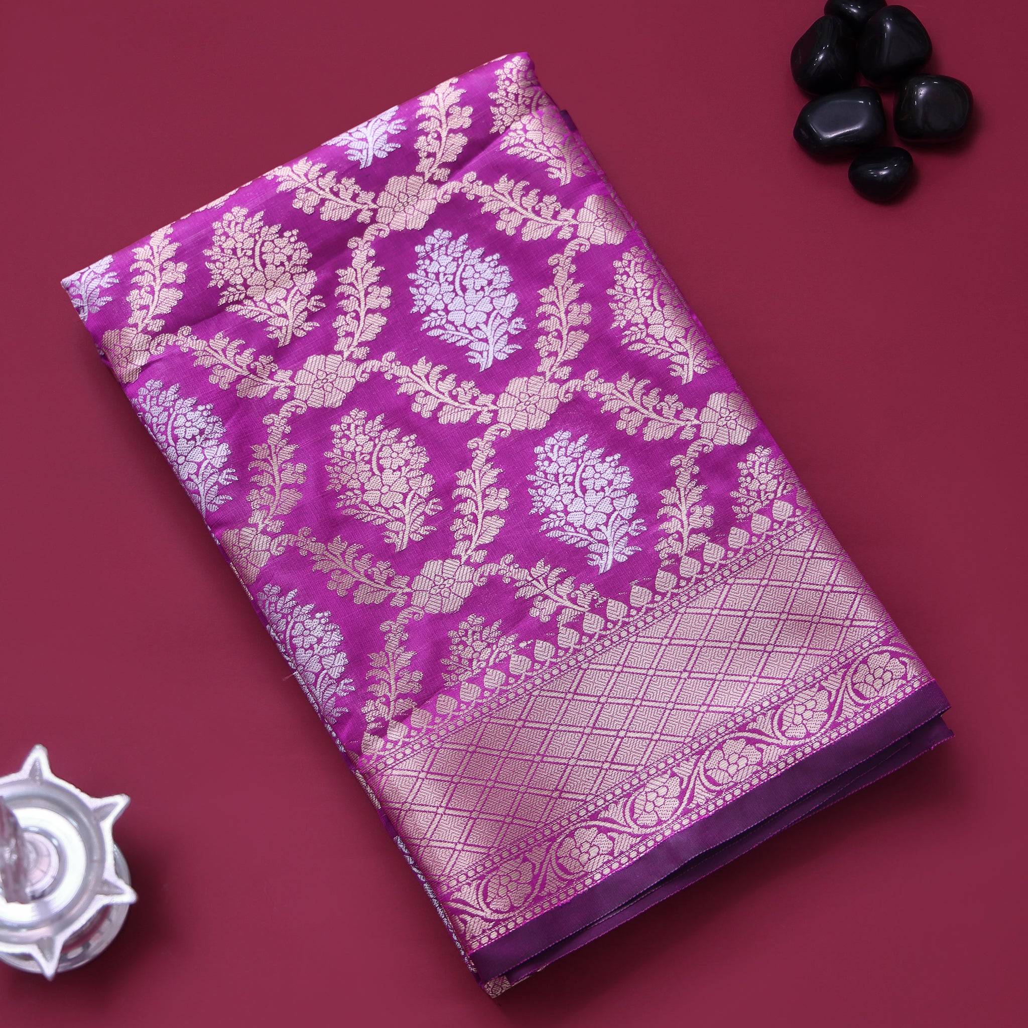Purple Color Tissue Saree