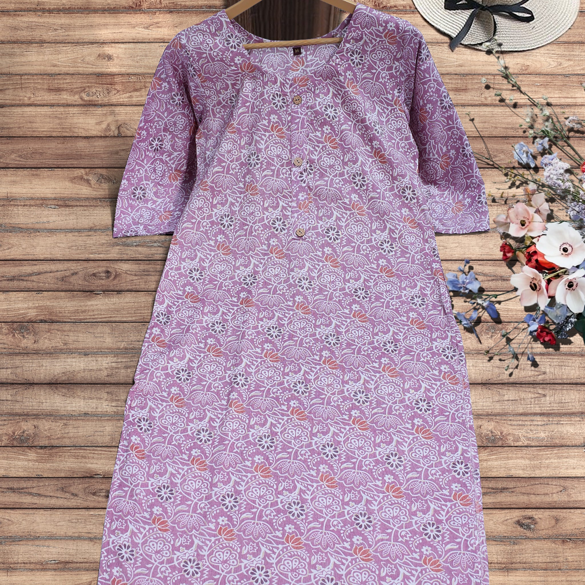 Purple colour Top & palazzo set