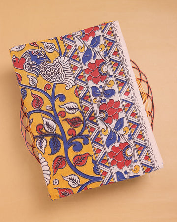 Yellow Color Kalamkari Cotton Saree