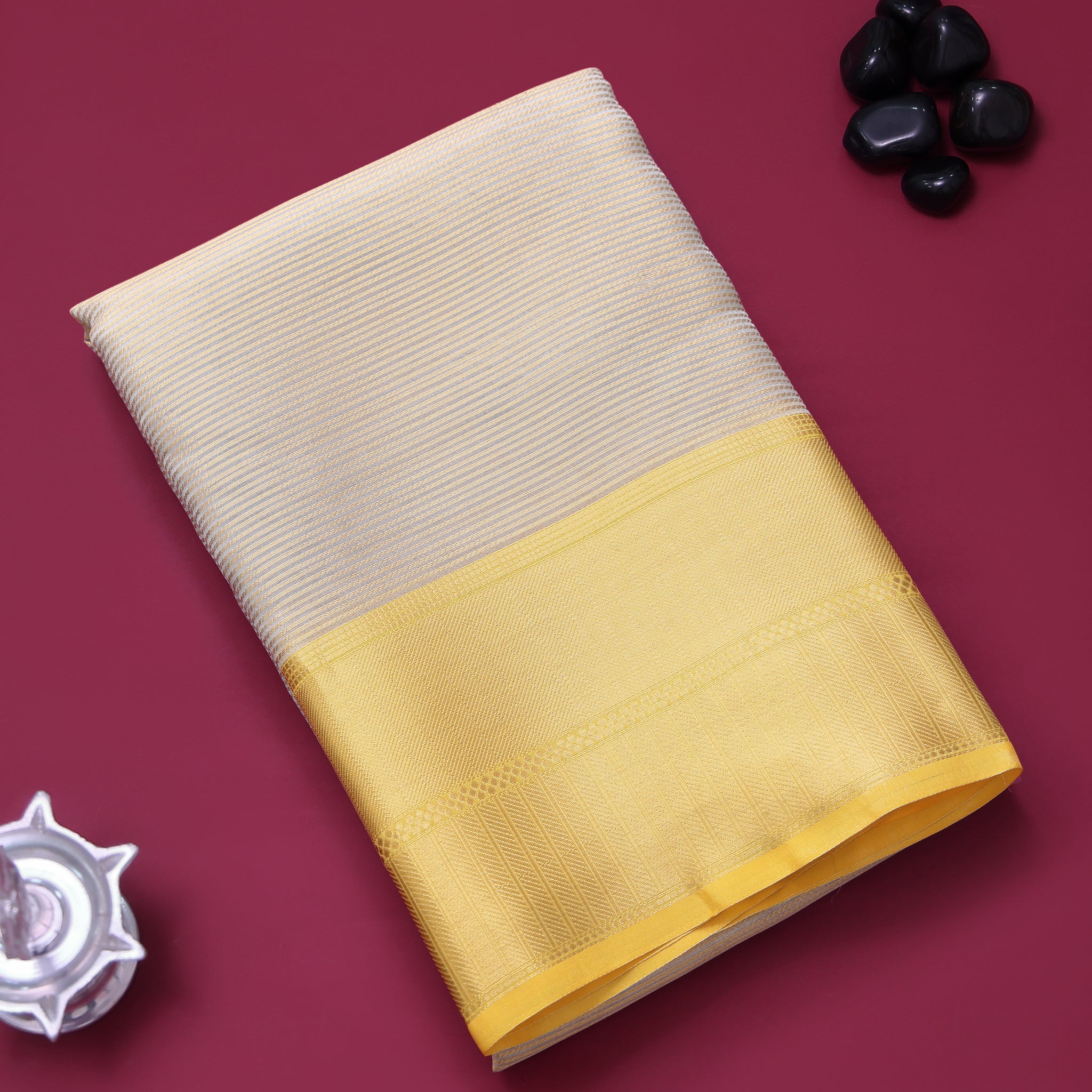 Grey Color Tissue Saree