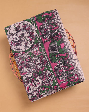 Green Color Kalamkari Cotton Saree