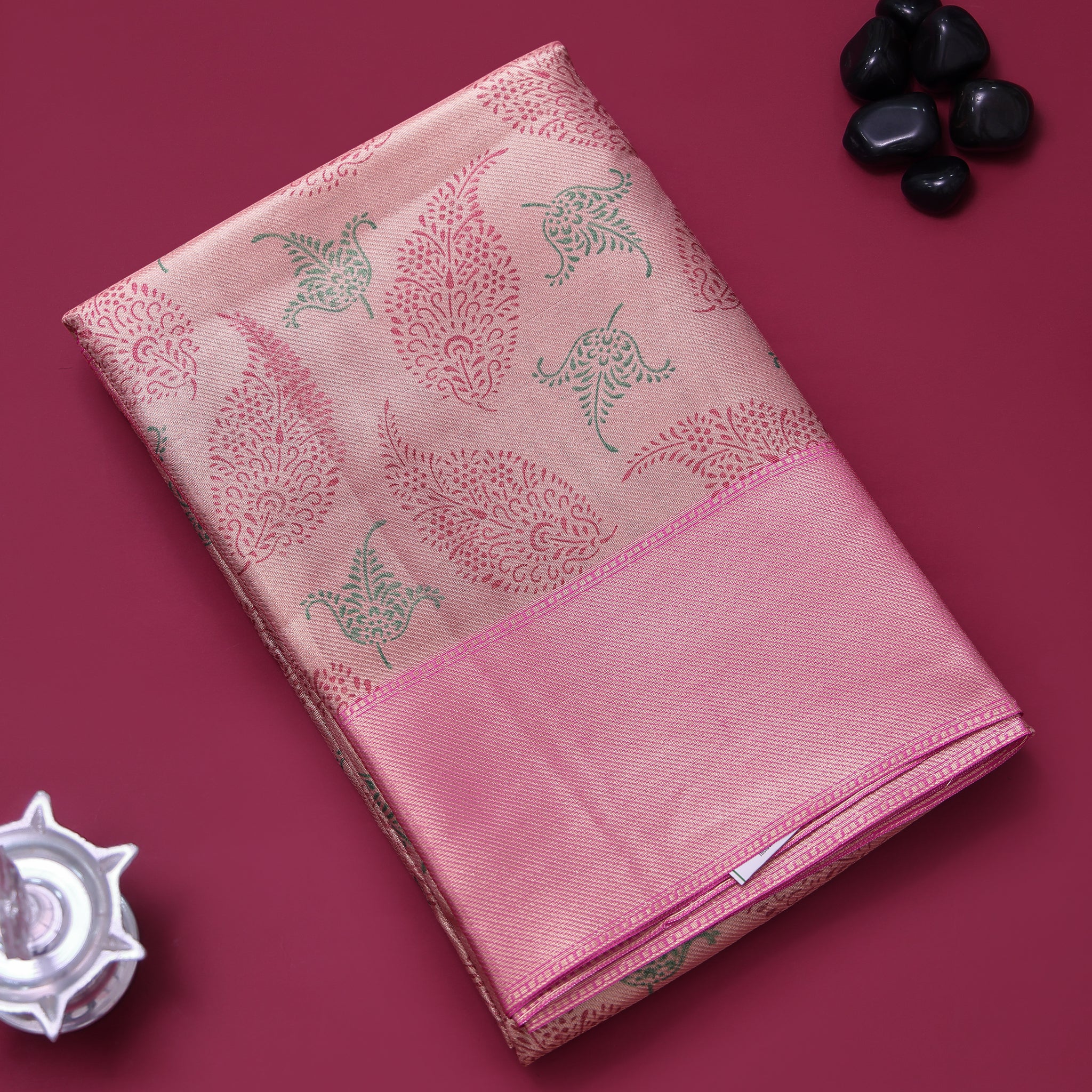 Pink Color Tissue Saree