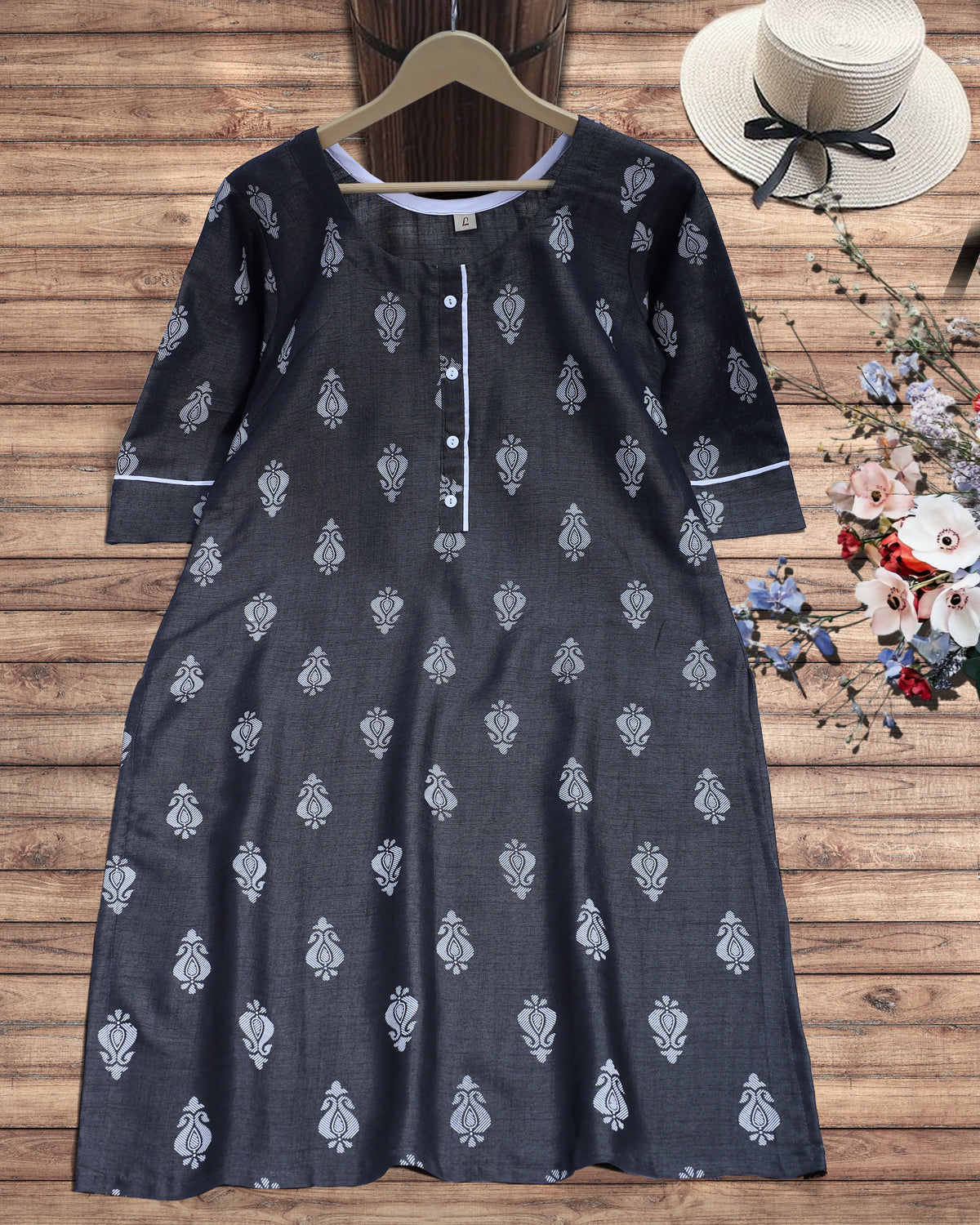 Black colour readymade salwar set