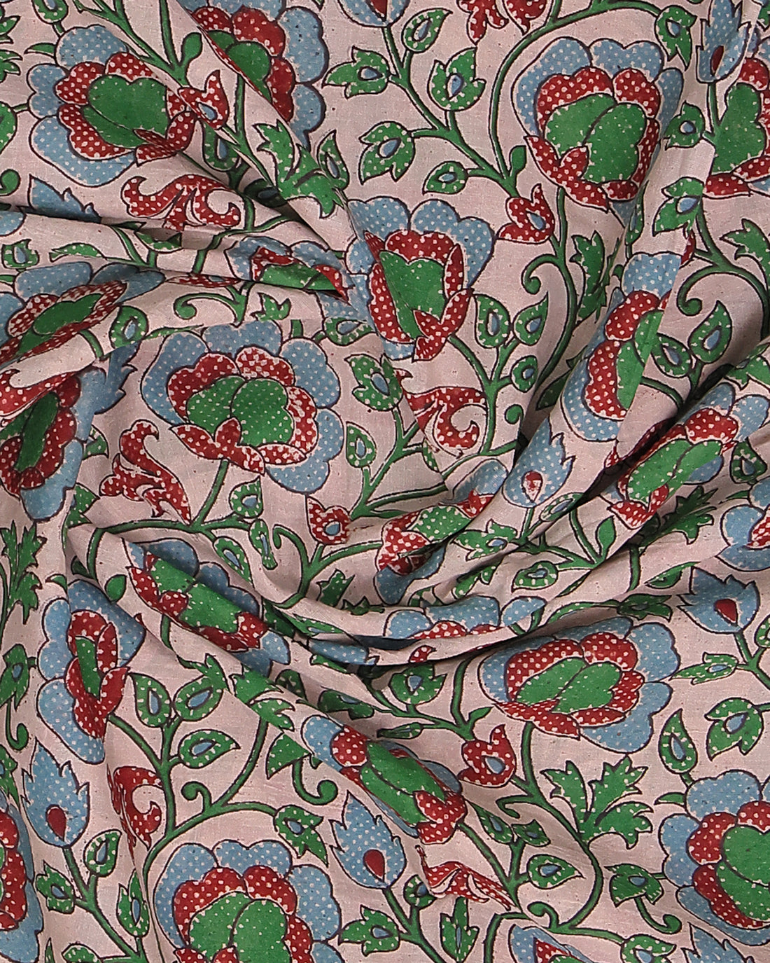 Cream Color Kalamkari Cotton Saree