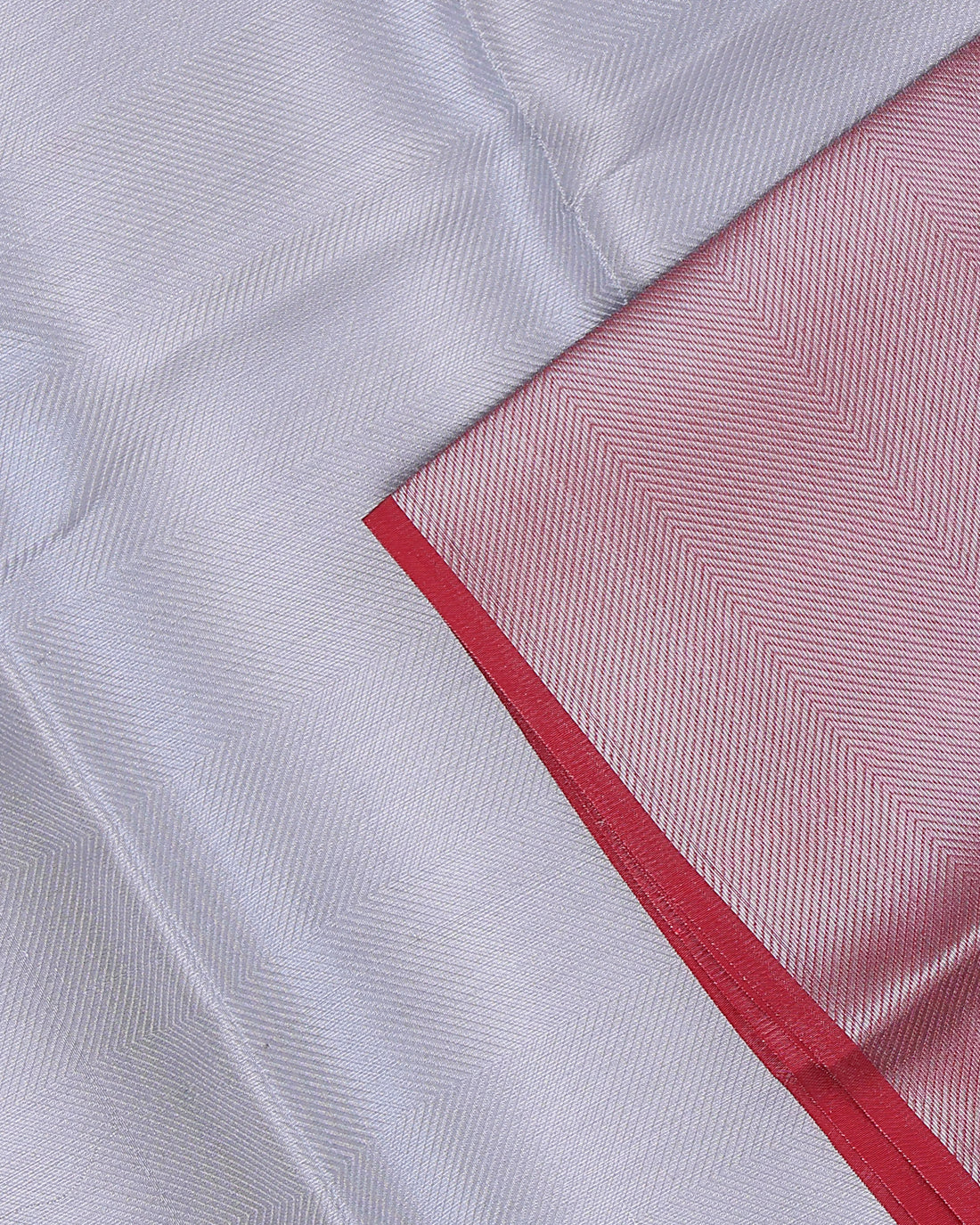 Ethnic Solid Tissue Saree - Silver