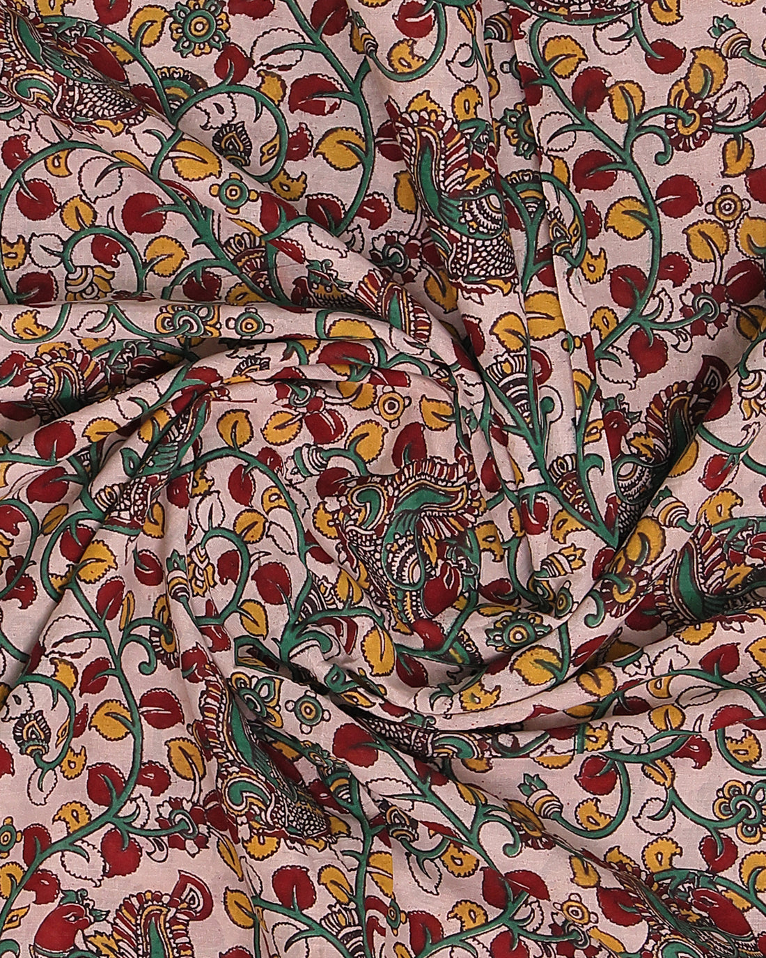 Off White Color Kalamkari Cotton Saree