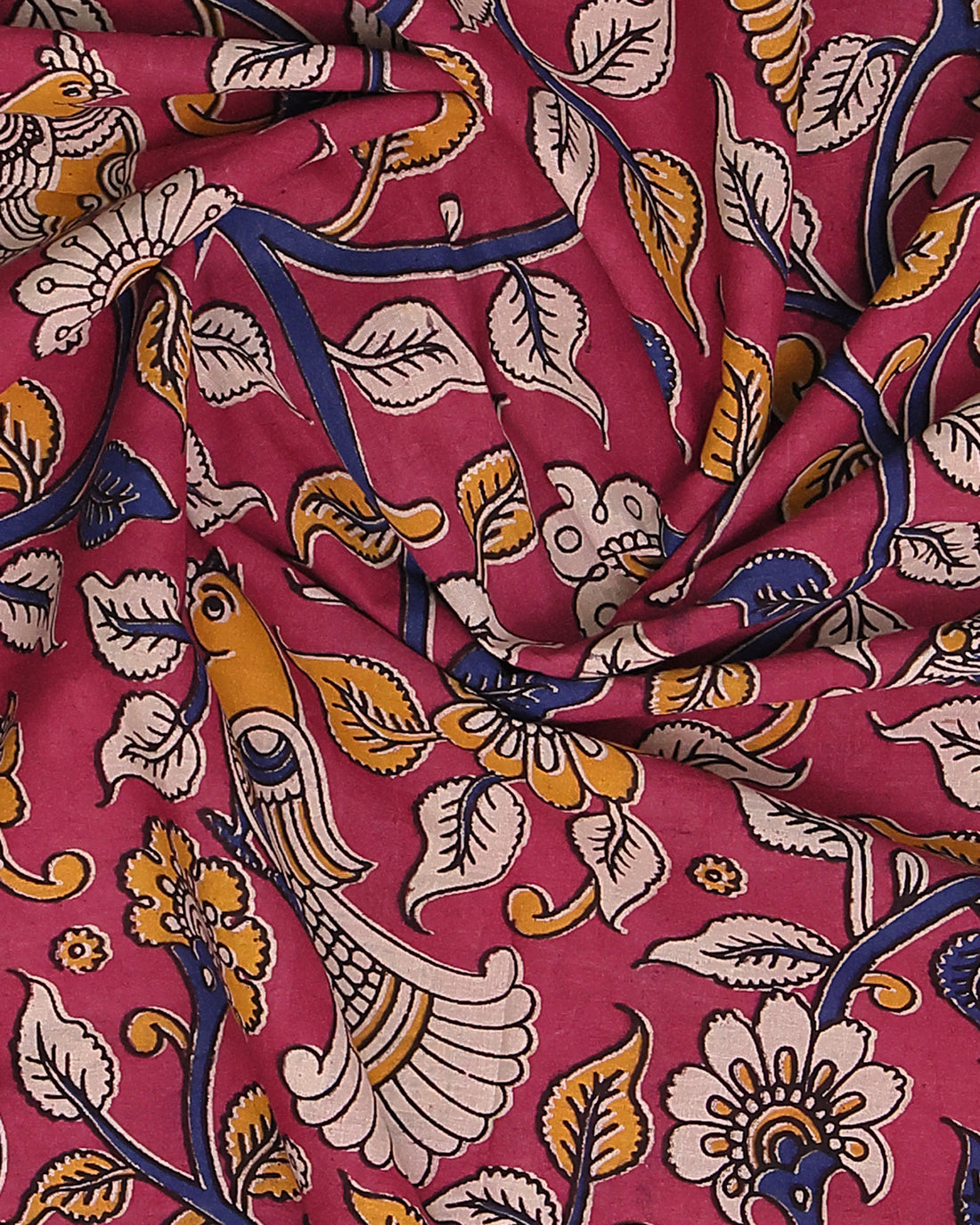 Pink Color Kalamkari Cotton Saree