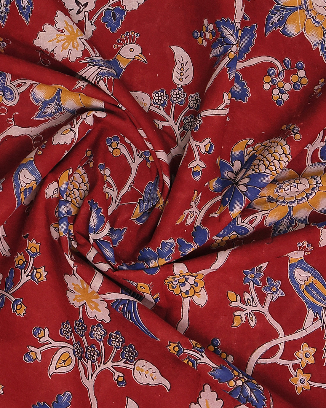 Green Color Kalamkari Cotton Saree
