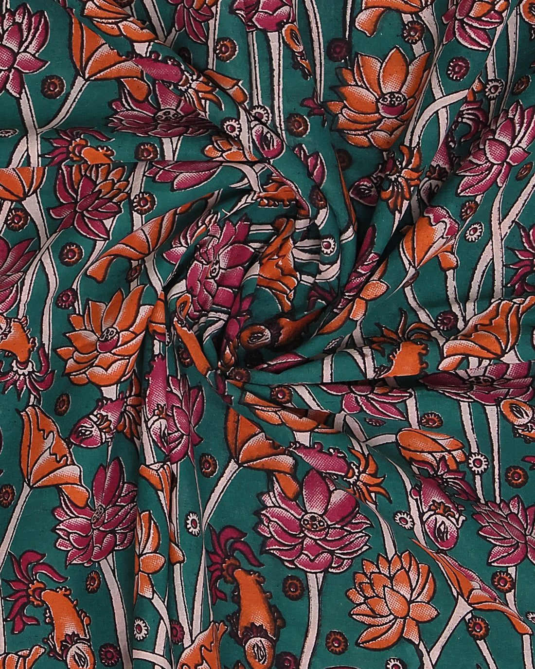 Red Color Kalamkari Cotton Saree
