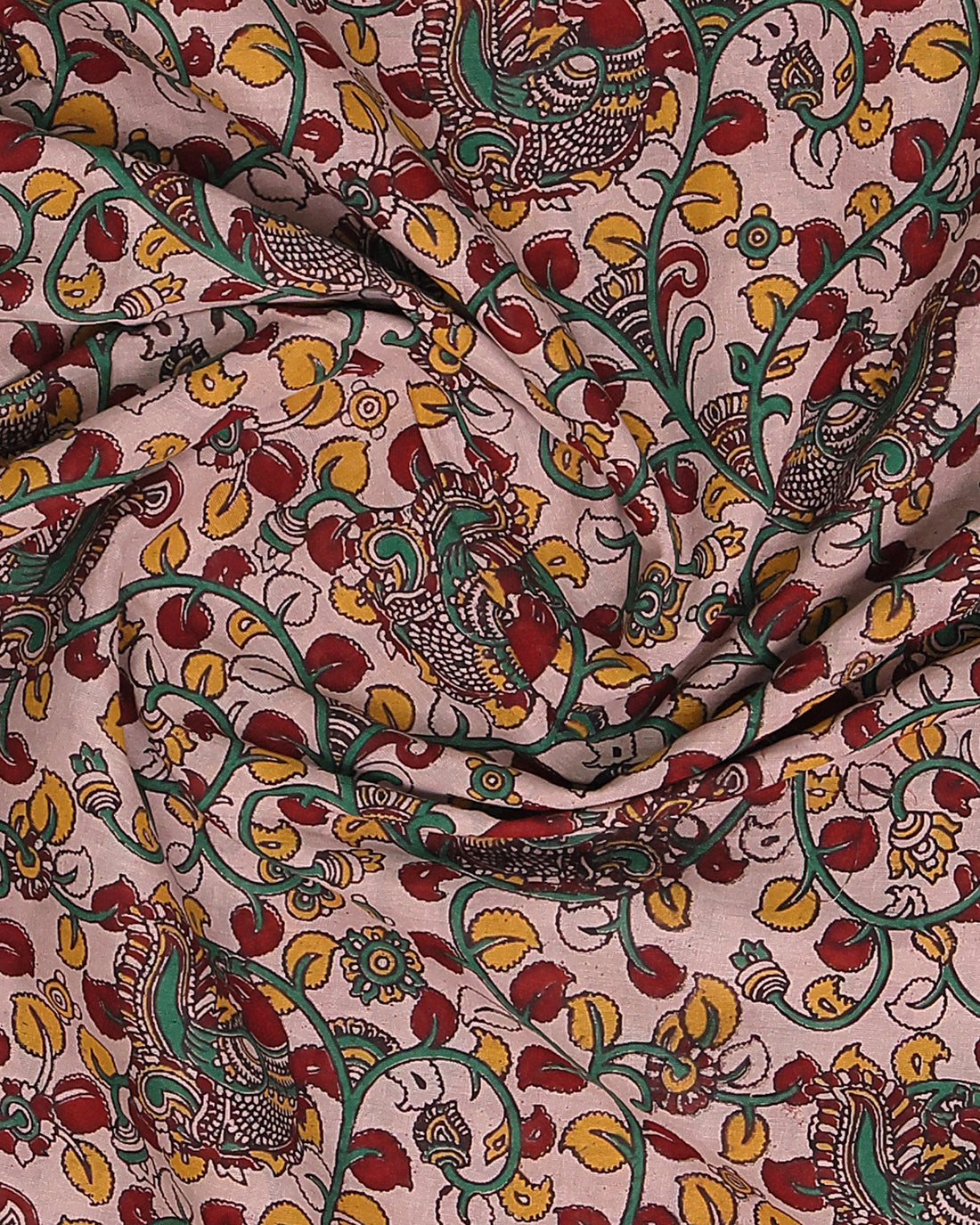 Off White Color Kalamkari Cotton Saree