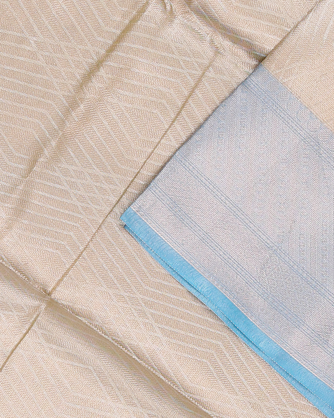 Ethnic Solid Tissue Saree - Gold