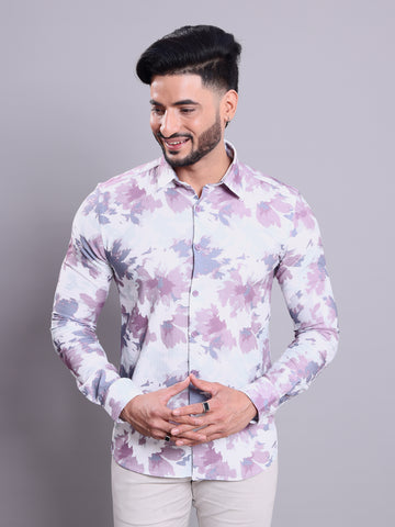 Nativebull Men's Printed Regular Fit Full Sleeve Casual Shirt with Spread Collar - Multi