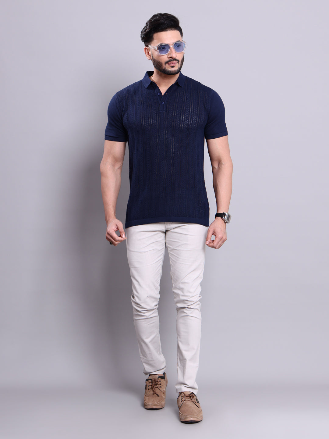 Nativebull  Navy Blue Colour T-shirt