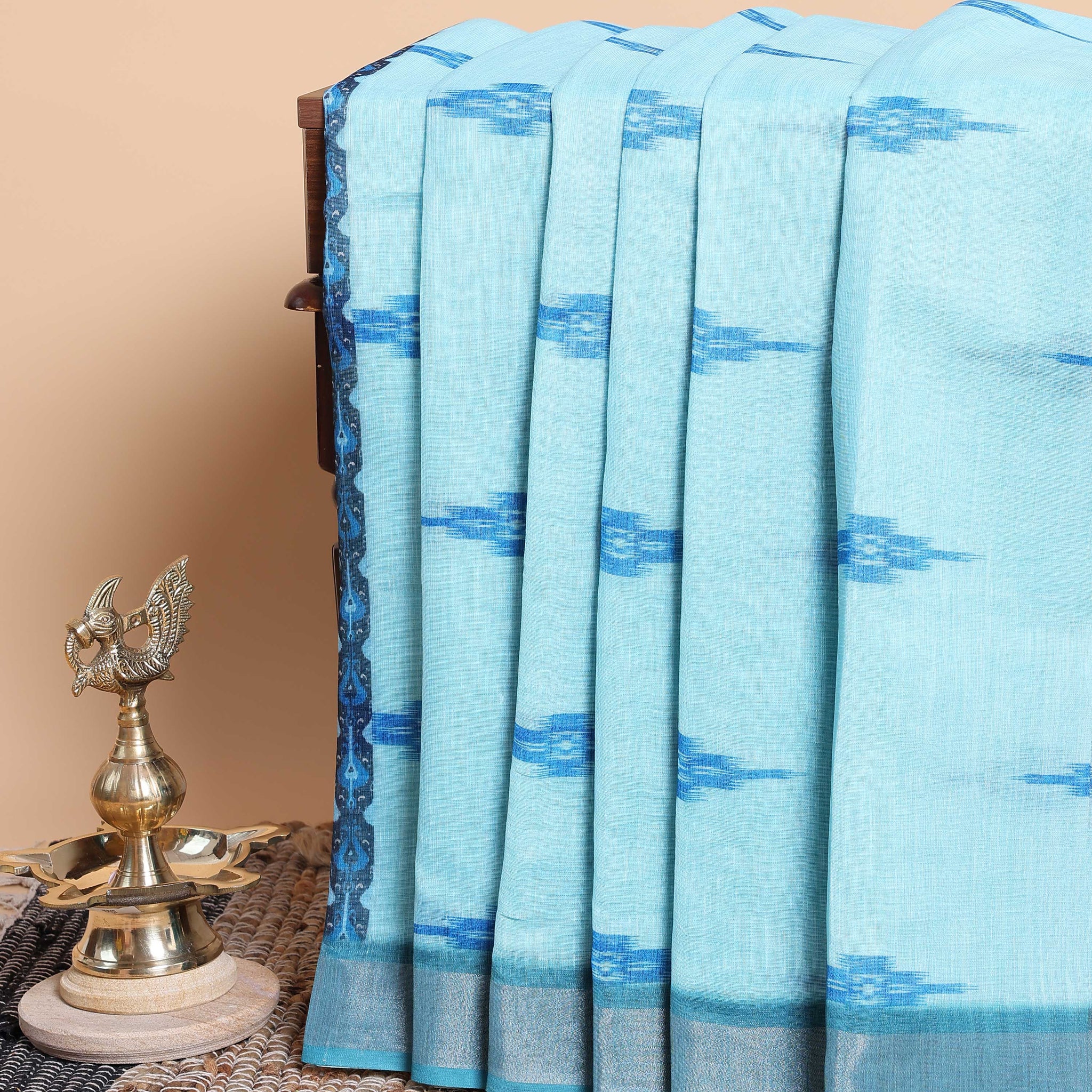 Classic Handloom Ikat Saree - Blue