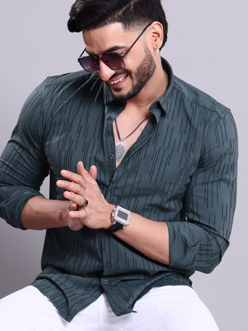Nativebull Dark Grey Colour Casual Shirt